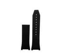 EMAIGlPO Ajuste for Ferragamo Sports Series Three Eyes F80 F-80, correa de reloj impermeable con hebilla plegable con muescas de goma de silicona for hombre(Black-no clasp)