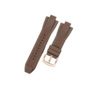 EMAIGlPO Ajuste for Michael Kors/Mike Coles Mk8184 8729 9020 boca convexa impermeable a prueba de sudor accesorios de correa de reloj de silicona(Brown-Rose-K2)