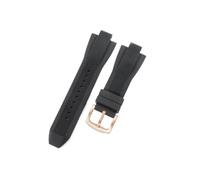 EMAIGlPO Ajuste for Michael Kors/Mike Coles Mk8184 8729 9020 boca convexa impermeable a prueba de sudor accesorios de correa de reloj de silicona(Black-Rose-K2)