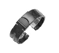 EMAIGlPO Ajuste for Swatch YCS YAS YGS IRONY Correa pulsera de acero inoxidable sólido 17MM 19MM plata negro junta cóncava-convexa correa de reloj for hombre(Black,19mm)