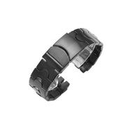 EMAIGlPO Ajuste for Swatch YCS YAS YGS IRONY Correa pulsera de acero inoxidable sólido 17MM 19MM plata negro junta cóncava-convexa correa de reloj for hombre(Black,19mm)