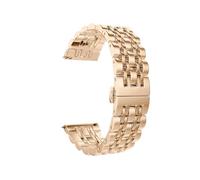 EMAIGlPO Banda de 22 mm 20 mm apta for Samsung Galaxy Watch 3 4 5 45 mm Gear S3 46 mm 42 mm Active2 40 44 mm Correa de acero inoxidable apta for Amazift BIP 2 GTR(Rose gold,20mm)