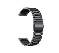 EMAIGlPO Banda de 22 mm 20 mm apta for Samsung Galaxy Watch 3 4 5 45 mm Gear S3 46 mm 42 mm Active2 40 44 mm Correa de acero inoxidable apta for Amazift BIP 2 GTR(Black 01,20mm)