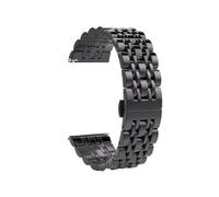 EMAIGlPO Banda de 22 mm 20 mm apta for Samsung Galaxy Watch 3 4 5 45 mm Gear S3 46 mm 42 mm Active2 40 44 mm Correa de acero inoxidable apta for Amazift BIP 2 GTR(Black,22mm)