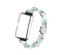 EMAIGlPO Cadena de cuero hueca de metal adecuada for pulseras Huawei 10, 9, 8, 7/Honor band6/7