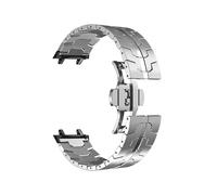 EMAIGlPO Compatible con correa de reloj for Amazfit T-REX 3, pulsera ajustable de acero inoxidable y metal(Silver)