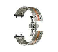 EMAIGlPO Compatible con correa de reloj for Amazfit T-REX 3, pulsera ajustable de acero inoxidable y metal(Titanium Orange)