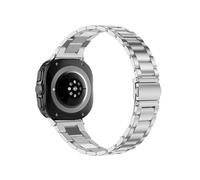 EMAIGlPO Compatible con for Samsung Galaxy Watch 7 Ultra 47 mm Correa de reloj de acero inoxidable Correa de reloj compatible con for Watch 7 Ultra Pulsera de metal(Silvery)