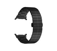 EMAIGlPO Compatible con for Samsung Watch7 Ultra47 mm Correa de metal Compatible con for Watch7 Ultra Correa de acero inoxidable con una cuenta Strafororrr(Black)