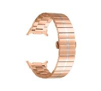 EMAIGlPO Compatible con for Samsung Watch7 Ultra47 mm Correa de metal Compatible con for Watch7 Ultra Correa de acero inoxidable con una cuenta Strafororrr(Rose gold-silver)