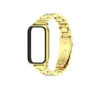 EMAIGlPO Correa activa for Mi Band 9, repuesto de pulsera de Metal y acero inoxidable, compatible con for Xiaomi Band 9 Active(Gold 3)