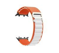 EMAIGlPO Correa Alpine compatible con for Huawei Watch D2, pulsera elástica y transpirable con lazo de nailon, compatible con for Huawei Watch D2, accesorios deportivos(Orange White)