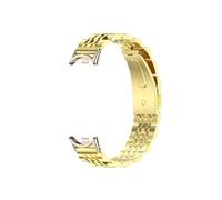 EMAIGlPO Correa apta for Mi Band 9, pulsera apta for Xiao Band 8, pulseras de reloj de acero inoxidable aptas for Miband 8, correas de Metal(Gold 3)