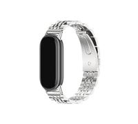EMAIGlPO Correa apta for Mi Band 9, pulsera apta for Xiao Band 8, pulseras de reloj de acero inoxidable aptas for Miband 8, correas de Metal(Silver 3)