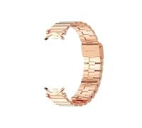 EMAIGlPO Correa apta for Mi Band 9, pulsera apta for Xiao Band 8, pulseras de reloj de acero inoxidable aptas for Miband 8, correas de Metal(Bamboo Rose Gold)