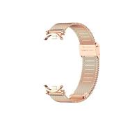 EMAIGlPO Correa apta for Mi Band 9, pulsera apta for Xiao Band 8, pulseras de reloj de acero inoxidable aptas for Miband 8, correas de Metal(Rose Gold 8)