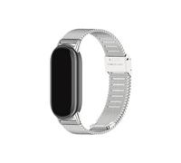 EMAIGlPO Correa apta for Mi Band 9, pulsera apta for Xiao Band 8, pulseras de reloj de acero inoxidable aptas for Miband 8, correas de Metal(Silver 1)
