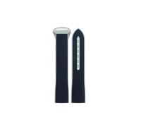 EMAIGlPO Correa con extremo curvado de 20 mm apta for Omega X Swatch Joint MoonSwatch Sport Correa de reloj con hebilla plegable de goma de silicona apta for Seamaster 300(Royal blue)
