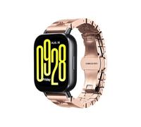 EMAIGlPO Correa con hebilla de mariposa de 22mm for Redmi Watch 5 Active/5 Lite, pulsera de acero inoxidable apta for Xiaomi Watch 2 2Pro S4 S3 S2 S1 Pro(Rose Gold,For Xiaomi Watch S4)