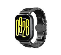 EMAIGlPO Correa con hebilla de mariposa de 22mm for Redmi Watch 5 Active/5 Lite, pulsera de acero inoxidable apta for Xiaomi Watch 2 2Pro S4 S3 S2 S1 Pro(Black,For Xiaomi Watch S1)