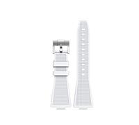 EMAIGlPO Correa convexa apta for Tissot PRX Series T137.407/T137.410 Super Player 40mm pulsera de silicona de goma de liberación rápida for reloj 12mm(White)