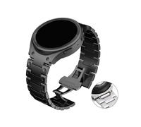 EMAIGlPO Correa de acero adecuada for relojes Samsung compatible con Galaxy Watch7/6/5/4 Correa de acero inoxidable de metal(Black-2)