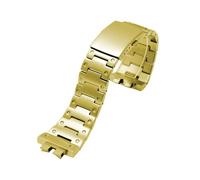 EMAIGlPO Correa de acero inoxidable 316L compatible con for G-Shock GMW-B5000 GM-B2100 GMB2100 GMC-B2100 MRG-B2100D.(Gold,For GM-B2100)
