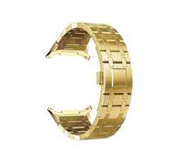 EMAIGlPO Correa de acero inoxidable adecuada for Samsung Galaxy Watch Correa de acero inoxidable ultra metálica Modelo AP Correa de acero Accesorios for relojes(Golden)