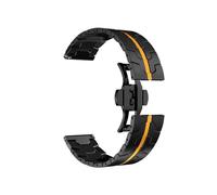 EMAIGlPO Correa de acero inoxidable apta for Xiaomi Watch 2 Pro, pulsera de repuesto de Metal for XiaoMi Watch S4 S3 S2 S1 Active(Black orange,For Xiaomi S1Active-Pro)