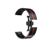 EMAIGlPO Correa de acero inoxidable compatible con for Huawei Watch GT 4 de 46 mm. Correa de metal compatible con for Huawei Watch 4, 4Pro, 3 Pro, GT4, 3, 2Pro.(Black red,For GT2 Pro)