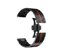 EMAIGlPO Correa de acero inoxidable compatible con for Huawei Watch GT 4 de 46 mm. Correa de metal compatible con for Huawei Watch 4, 4Pro, 3 Pro, GT4, 3, 2Pro.(Black red,For GT2 Pro)