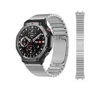 EMAIGlPO Correa de acero inoxidable compatible con la pulsera de repuesto for Amazfit T-Rex 3.(Silver-Silver)
