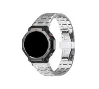 EMAIGlPO Correa de acero inoxidable compatible con reloj for Amazfit T-REX 3 Correa de metal Pulsera(Silver)