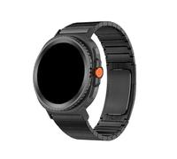 EMAIGlPO Correa de acero inoxidable compatible for Samsung Galaxy Watch 8 Ultra 2/Galaxy ULTRA 7 de 47 mm, sin huecos.(Black,For Galaxy 7 Ultra 47mm)
