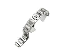 EMAIGlPO Correa de acero inoxidable convexa, compatible con la correa de reloj for Cartier Blue Balloon de 8 x 14 mm y 12 x 20 mm.(Silvery,8x14mm)