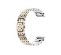 EMAIGlPO Correa de acero inoxidable de 22 mm for Samsung Galaxy Watch 7/6/Huawei GT5.(Silver-Golden,22mm)