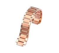 EMAIGlPO Correa de acero inoxidable de 27 x 19 mm compatible con las correas de reloj for Hublot Big Bang Classic Fusion Series(Rose gold)