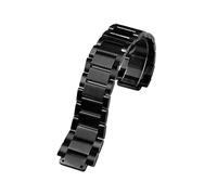 EMAIGlPO Correa de acero inoxidable de 27 x 19 mm compatible con las correas de reloj for Hublot Big Bang Classic Fusion Series(Black)