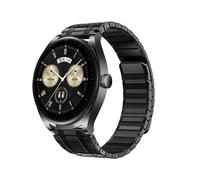 EMAIGlPO Correa de acero inoxidable de metal adecuada for Huawei GT5/GT4/Watch 3 Pro Watch Correa de reloj de negocios(Black)