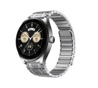 EMAIGlPO Correa de acero inoxidable de metal adecuada for Huawei GT5/GT4/Watch 3 Pro Watch Correa de reloj de negocios(Silver)