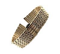 EMAIGlPO Correa de acero inoxidable de una sola pieza con hebilla de mariposa de 20 mm y nueve cuentas estilo Jialan