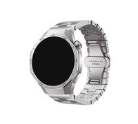 EMAIGlPO Correa de acero inoxidable en forma de H de 22 mm for Huawei Watch GT 5 Pro GT5 GT4 GT3/3Pro GT2/2E/2Pro Correa de metal de 46 mm for Huawei Watch 3/4 Pro(Silver,For Huawei GT4 46mm)