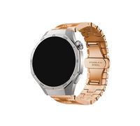 EMAIGlPO Correa de acero inoxidable en forma de H de 22 mm for Huawei Watch GT 5 Pro GT5 GT4 GT3/3Pro GT2/2E/2Pro Correa de metal de 46 mm for Huawei Watch 3/4 Pro(Rose Gold,22mm)