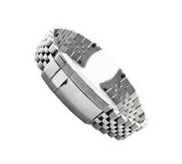 EMAIGlPO Correa de acero inoxidable Oyster adecuada for la serie Rolex/Submariner Correa sólida(Silver-No logo)
