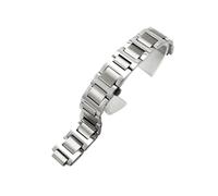 EMAIGlPO Correa de acero sólido apta for reloj Cartier globo azul correa de acero interfaz convexa cadena de reloj hombres mujeres 8mm * 14mm 16mm 12mm * 20mm(Steel,11x18mm)