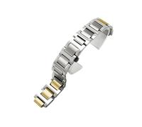 EMAIGlPO Correa de acero sólido apta for reloj Cartier globo azul correa de acero interfaz convexa cadena de reloj hombres mujeres 8mm * 14mm 16mm 12mm * 20mm(Steel-Golden,9x14mm)