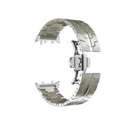 EMAIGlPO Correa de ajuste rápido de acero inoxidable for Huawei Watch D2, correa con hebilla de mariposa de Metal sin huecos, pulsera for Huawei Watch D2(Titanium Color)