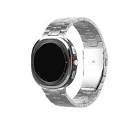 EMAIGlPO Correa de aleación de titanio compatible con for Samsung Galaxy Watch 7 Ultra de 47 mm, pulsera de estilo empresarial for hombre(Silver)