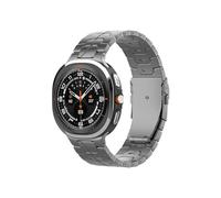 EMAIGlPO Correa de aleación de titanio compatible con for Samsung Galaxy Watch 7 Ultra de 47 mm, pulsera de estilo empresarial for hombre(Titanium Grey)