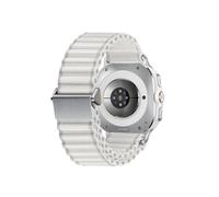 EMAIGlPO Correa de bucle compatible con for Samsung Galaxy Watch 7 Ultra de 47 mm, pulsera deportiva de nailon, accesorios for Galaxy Watch Ultra(White)